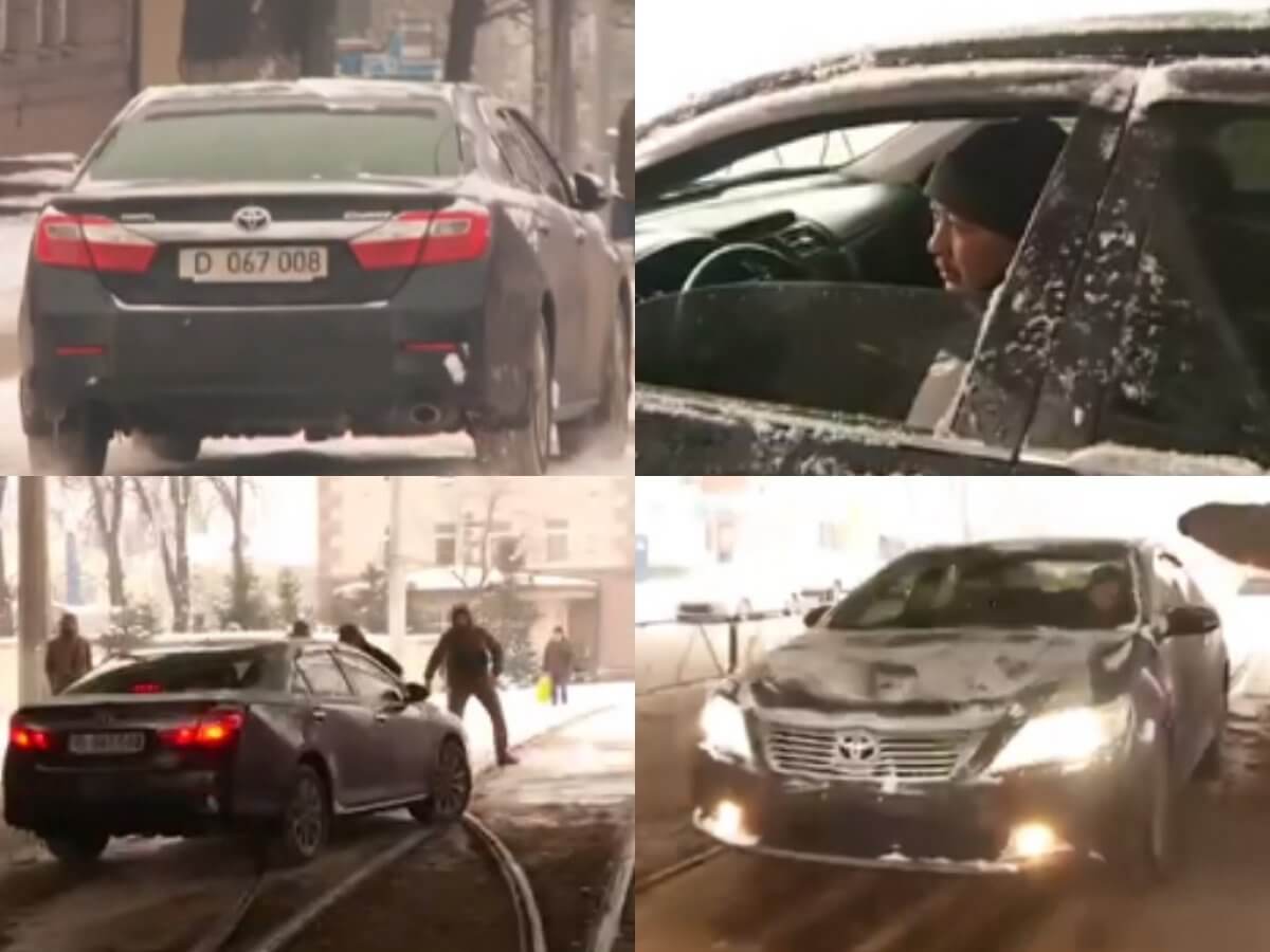 "Сотрудник посольства" Казахстана в Украине едва не сбил пешехода. Видео